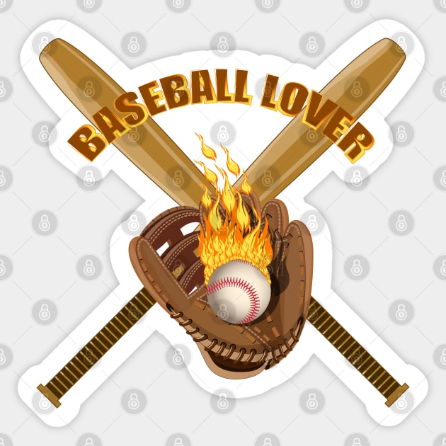 Baseball Lover Sticker by Designoholic